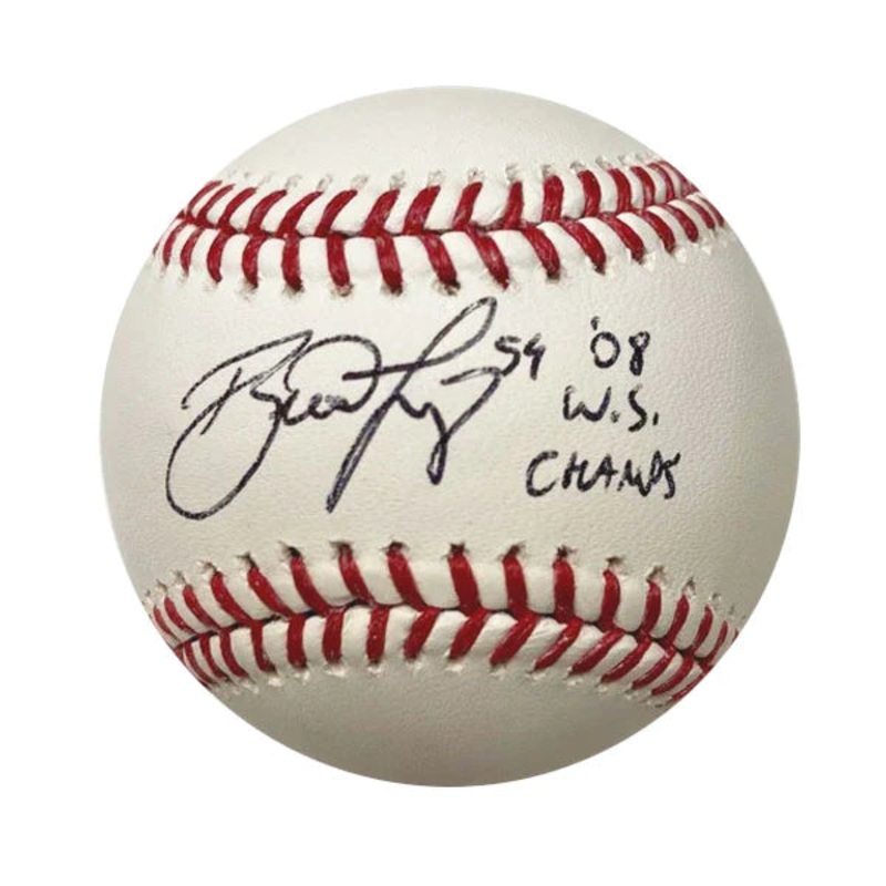 Brad Lidge Autographed “08 WS Champs” Baseball