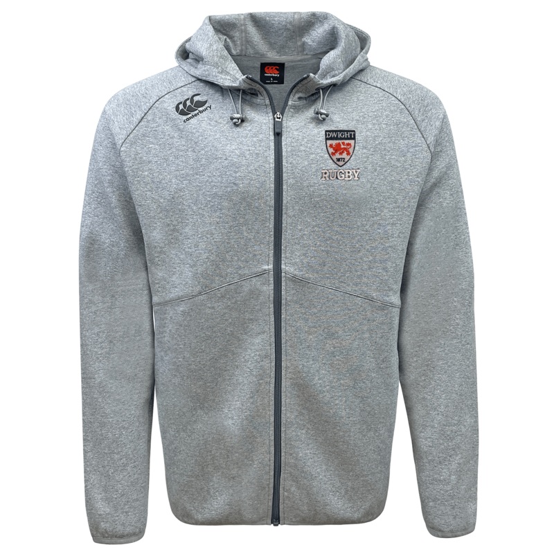 Dwight Rugby Tempo Vapodri Full-Zip Hoodie by Canterbury XS Grey