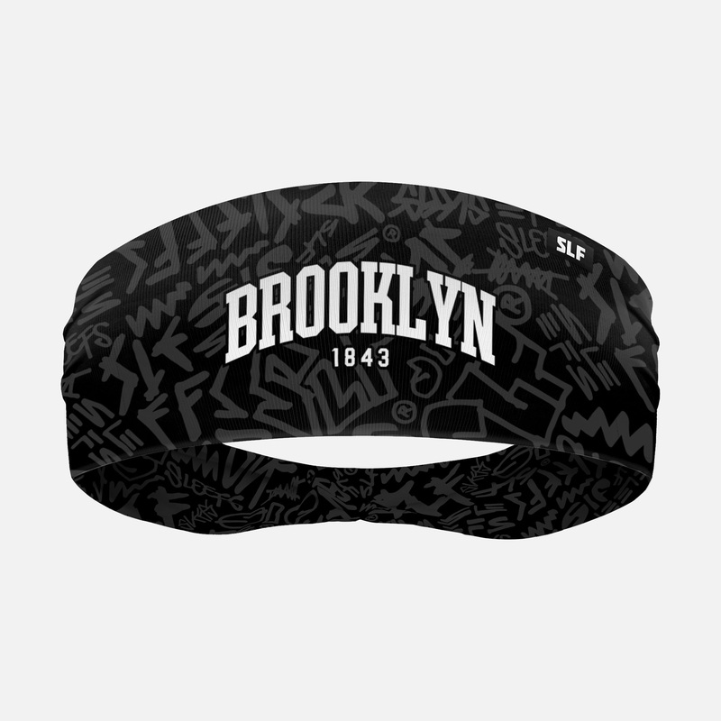 Brooklyn 1843 Headband ONE SIZE Black/White