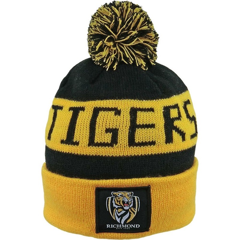 AFL Richmond Tigers Bar Beanie NA One Size