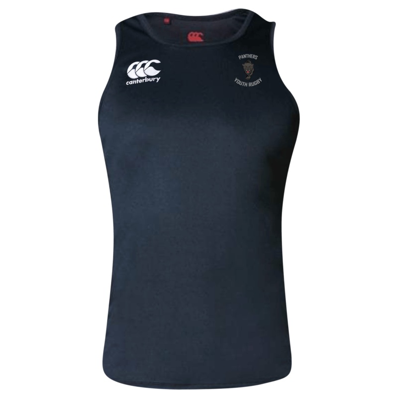 P.Y.R.C. Canterbury Black Core Vapodri Rugby Singlet XS