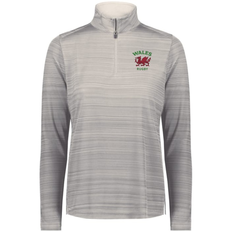 Women’s Nations of Rugby Wales Pursuit 1/4 Zip Pullover S Grey