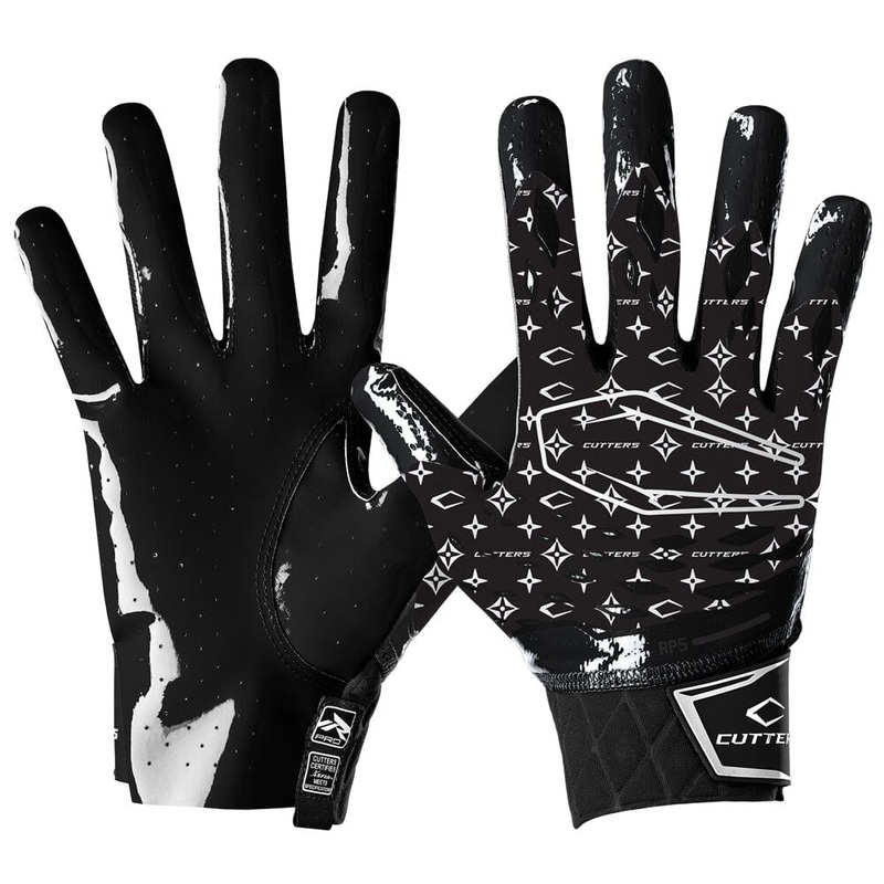 Black/White Lux Rev Pro 5.0 Limited-Edition Receiver Gloves Black/White Lux Adult-S