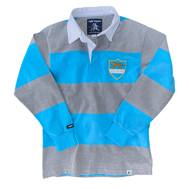 Argentina Grey Hoops Rugby Jersey X-Small
