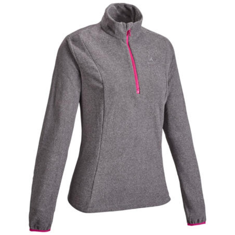 Women’s outdoor walking fleece mh100 grey XS