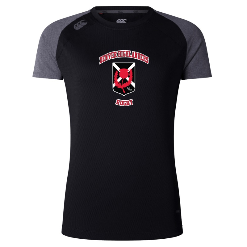 Denver Highlanders RFC Women’s Elite Training Tee by Canterbury 8 Black
