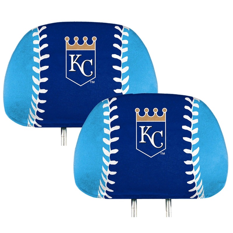 Fanmats Kansas City Royals Printed Head Rest Cover Set – 2 Pieces