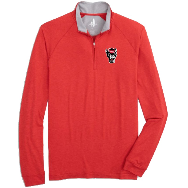 NC State Wolfpack Johnnie-O Red Freeborne Wolfhead 1/4 Zip Pullover Small