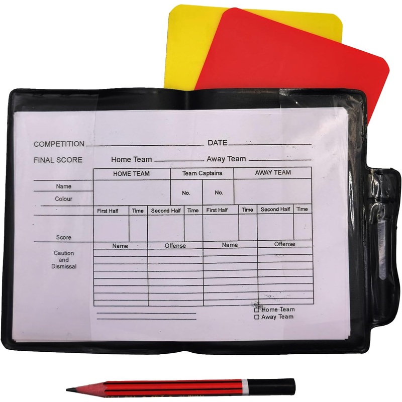 Optimum Football Referee Cards, Red and Yellow, One Size